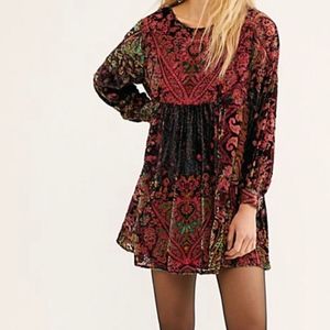Free People Mirror Mirror Velvet Mini Dress